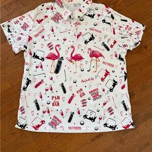 Flamingo Funny Golf Print - Women’s